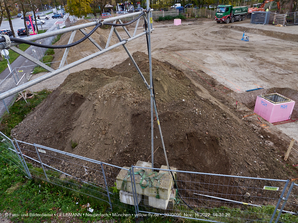 16.11.2022 - Baustelle an der Quiddestraße Haus für Kinder in Neuperlach